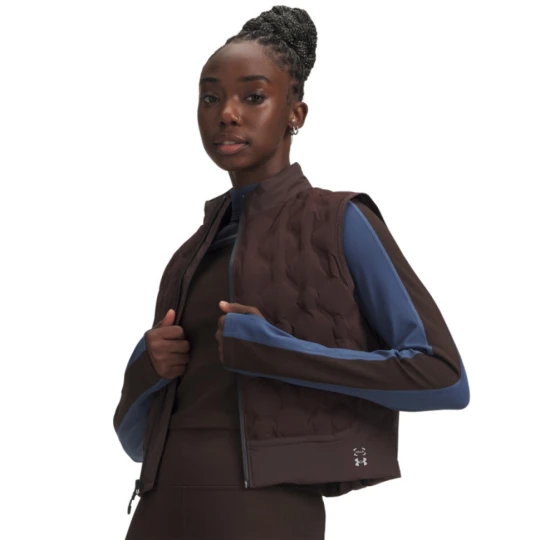 Zdjęcie produktu Damska kamizelka puchowa pikowana Under Armour UA Halo CW Vest - brązowa