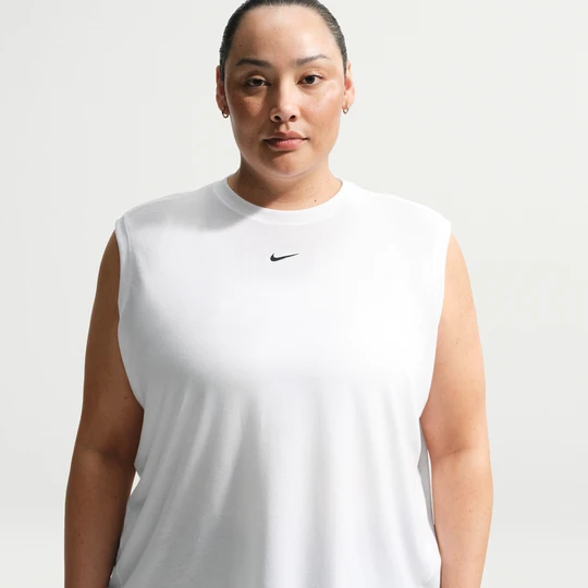 Zdjęcie produktu Damska koszulka bez rękawów Dri-FIT Nike One Relaxed (duże rozmiary) - Biel