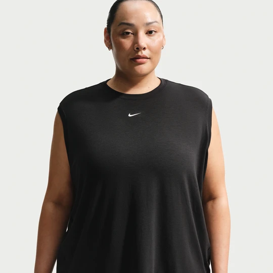Zdjęcie produktu Damska koszulka bez rękawów Dri-FIT Nike One Relaxed (duże rozmiary) - Czerń
