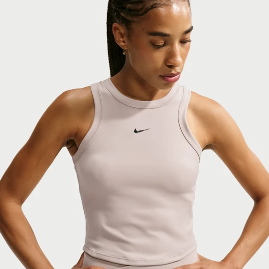 Zdjęcie produktu Damska koszulka bez rękawów o skróconym kroju Dri-FIT Nike One Fitted - Brązowy