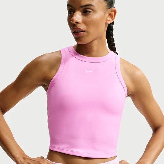 Zdjęcie produktu Damska koszulka bez rękawów o skróconym kroju Dri-FIT Nike One Fitted - Różowy