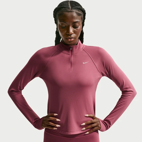 Zdjęcie produktu Damska koszulka do biegania z zamkiem 1/4 Dri-FIT Nike Tempo - Czerwony