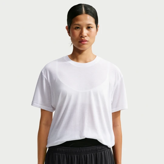 Zdjęcie produktu Damska koszulka o kroju oversize z krótkim rękawem NikeSKIMS Performance Cotton Blend - Biel
