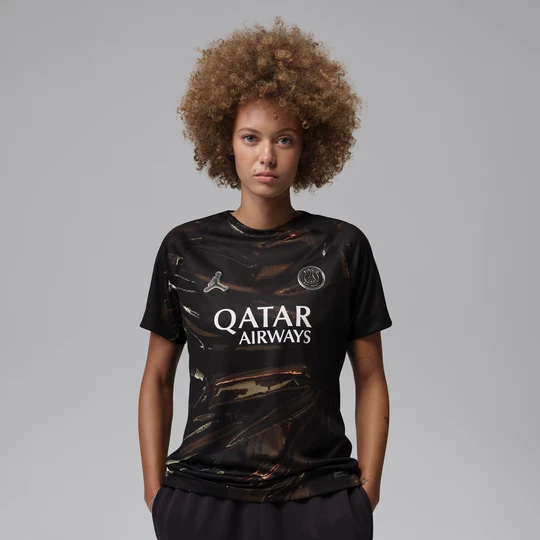 Zdjęcie produktu Damska koszulka piłkarska Jordan Dri-FIT Paris Saint-Germain Stadium 2026 (wersja nocna) – replika - Czerń