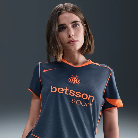 Zdjęcie produktu Damska koszulka piłkarska Nike Dri-FIT Total 90 Inter Mediolan 2025/26 Stadium (wersja trzecia) – replika - Niebieski