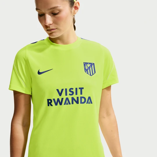 Zdjęcie produktu Damska koszulka piłkarska z krótkim rękawem Nike Dri-FIT Atlético Madryt Strike - Żółty