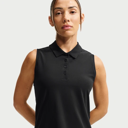 Zdjęcie produktu Damska koszulka polo bez rękawów Dri-FIT Nike Victory - Czerń