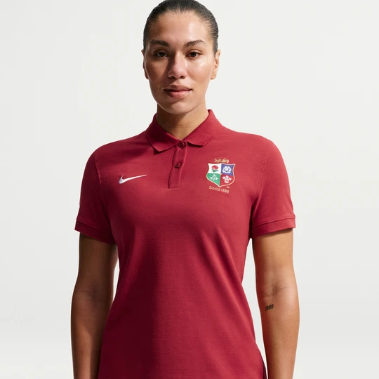 Zdjęcie produktu Damska koszulka polo Nike Club British & Irish Lions - Czerwony