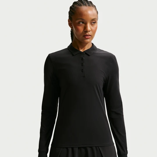 Zdjęcie produktu Damska koszulka polo z długim rękawem Dri-FIT Nike Victory - Czerń