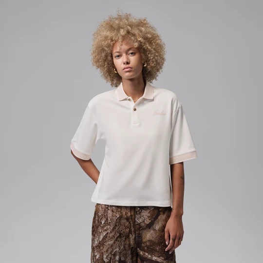 Zdjęcie produktu Damska koszulka polo z krótkim rękawem Dri-FIT Jordan Sport - Biel