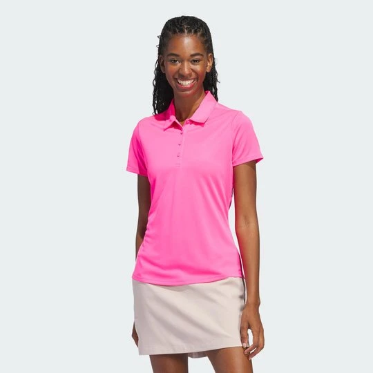 Zdjęcie produktu Damska koszulka polo z krótkim rękawem Solid Performance Adidas Solar Pink