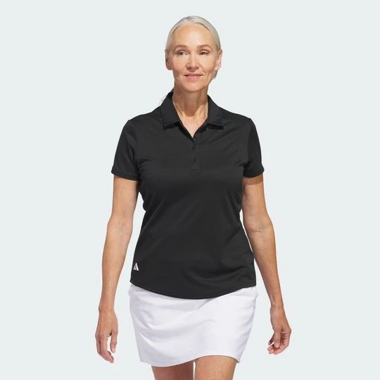 Zdjęcie produktu Damska koszulka polo z krótkim rękawem Solid Performance Adidas czarny