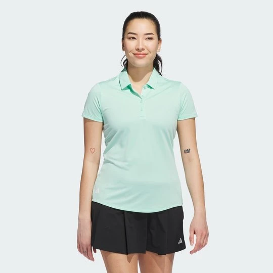 Zdjęcie produktu Damska koszulka polo z krótkim rękawem Solid Performance Adidas Clear Mint