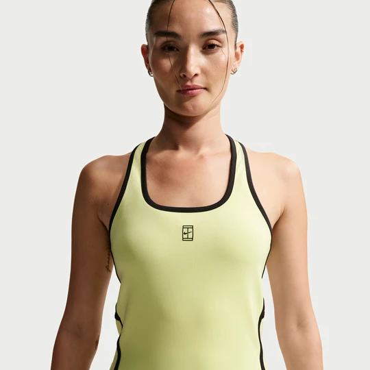 Zdjęcie produktu Damska koszulka tenisowa bez rękawów Dri-FIT Nike Advantage - Żółty