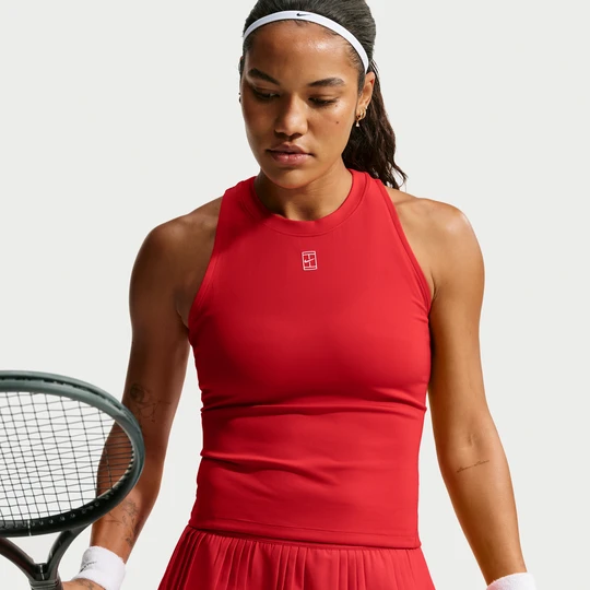 Zdjęcie produktu Damska koszulka tenisowa bez rękawów Dri-FIT NikeCourt Advantage - Czerwony