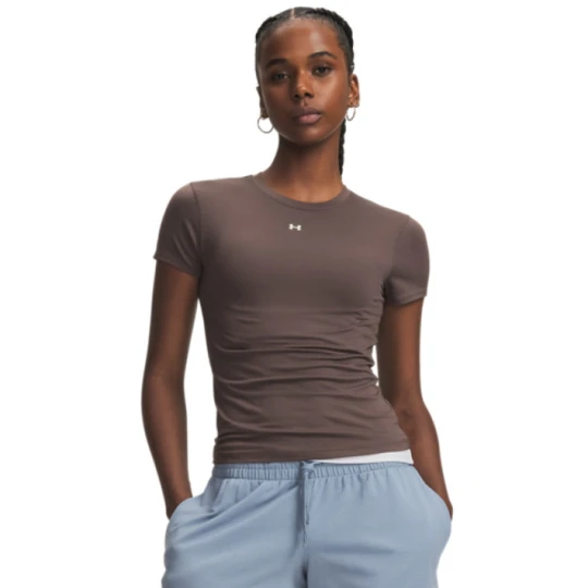 Zdjęcie produktu Damska koszulka treningowa Under Armour Motion Fitted SS - brązowa