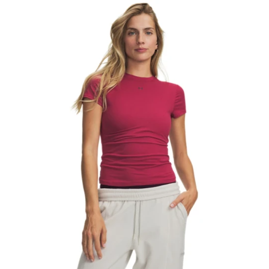 Zdjęcie produktu Damska koszulka treningowa Under Armour Motion Fitted SS - burgundowa