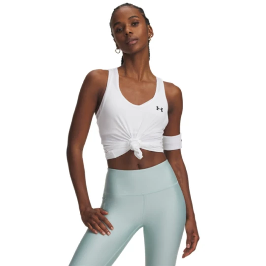 Zdjęcie produktu Damska koszulka treningowa Under Armour Tech Mesh Racer Tank - biała
