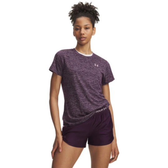 Zdjęcie produktu Damska koszulka treningowa Under Armour Tech SSC Twist - fioletowa