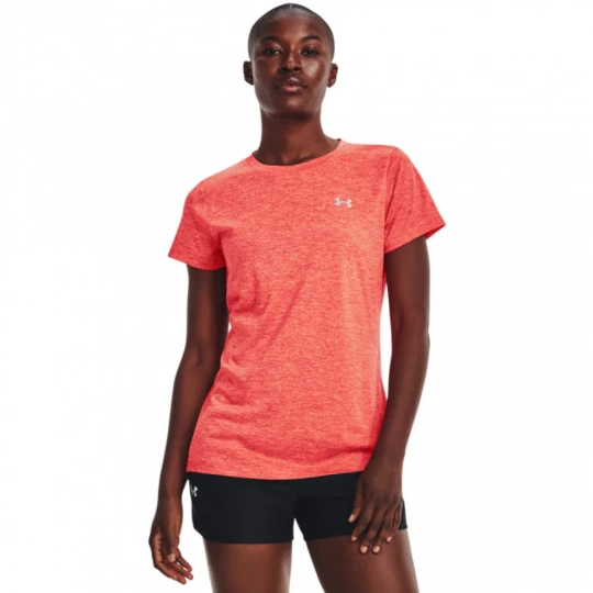 Zdjęcie produktu Damska koszulka treningowa UNDER ARMOUR Tech SSC - Twist - pomarańczowa