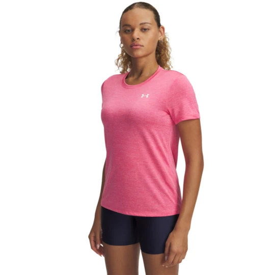 Zdjęcie produktu Damska koszulka treningowa Under Armour Tech SSC- Twist - różowa