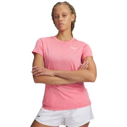 Zdjęcie produktu Damska koszulka treningowa Under Armour Tech SSC- Twist - różowa