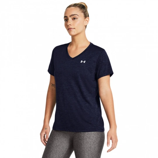 Zdjęcie produktu Damska koszulka treningowa Under Armour Tech SSV- Twist - granatowa