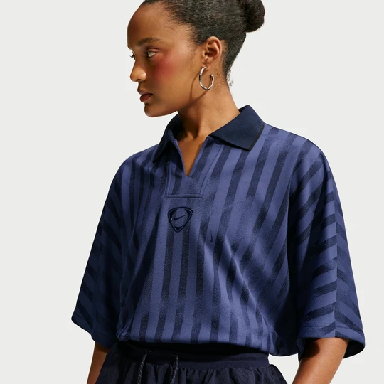 Zdjęcie produktu Damska koszulka z dżerseju Nike Runway - Niebieski