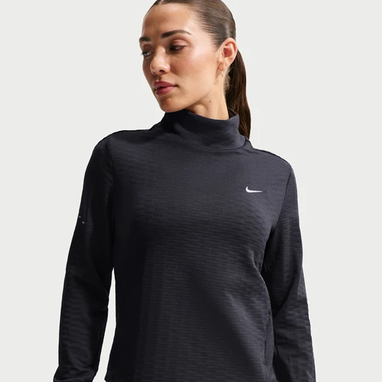 Zdjęcie produktu Damska koszulka z golfem do biegania Therma-FIT Nike Swift - Czerń