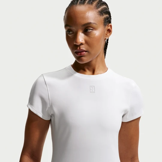 Zdjęcie produktu Damska koszulka z krótkim rękawem do tenisa Dri-FIT NikeCourt Advantage - Biel