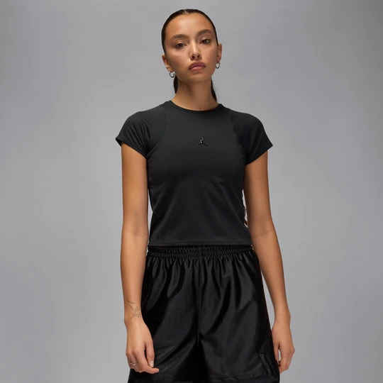 Zdjęcie produktu Damska koszulka z krótkim rękawem Dri-FIT Jordan Sport Flightweight - Czerń