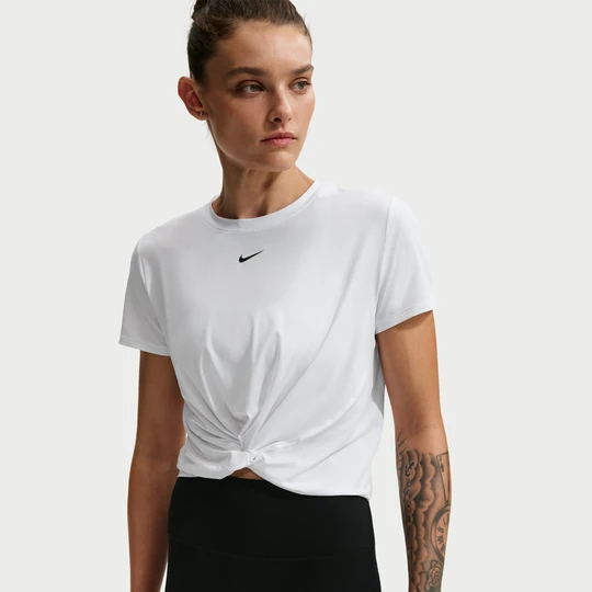 Zdjęcie produktu Damska koszulka z krótkim rękawem Dri-FIT Nike One Classic Twist - Biel