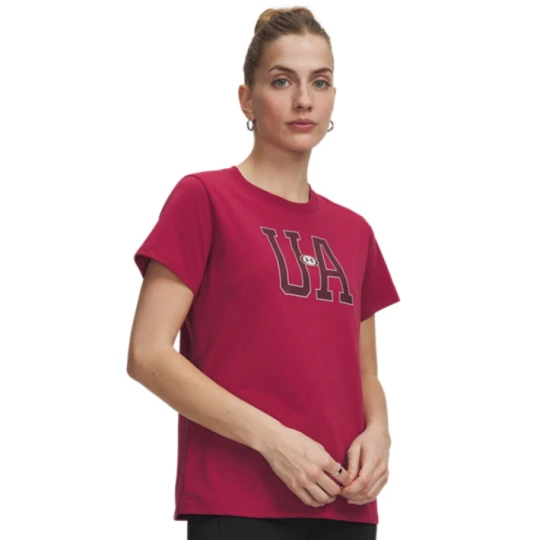 Zdjęcie produktu Damska koszulka z krótkim rękawem Under Armour UA W ICON FLCE GRAPHC SS - czerwona