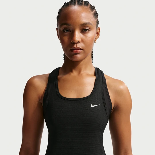 Zdjęcie produktu Damska koszulka z siateczki bez rękawów o skróconym kroju Dri-FIT Nike Tempo - Czerń