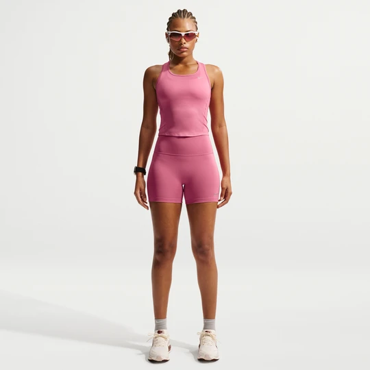 Zdjęcie produktu Damska koszulka z siateczki bez rękawów o skróconym kroju Dri-FIT Nike Tempo - Różowy
