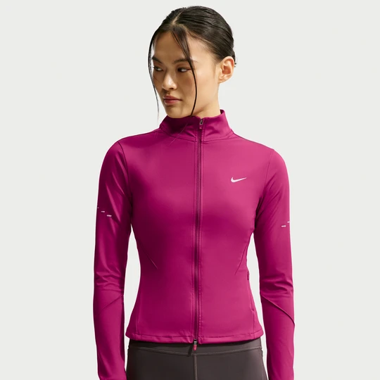 Zdjęcie produktu Damska kurtka do biegania z zamkiem na całej długości Dri-FIT Nike Swift - Czerwony