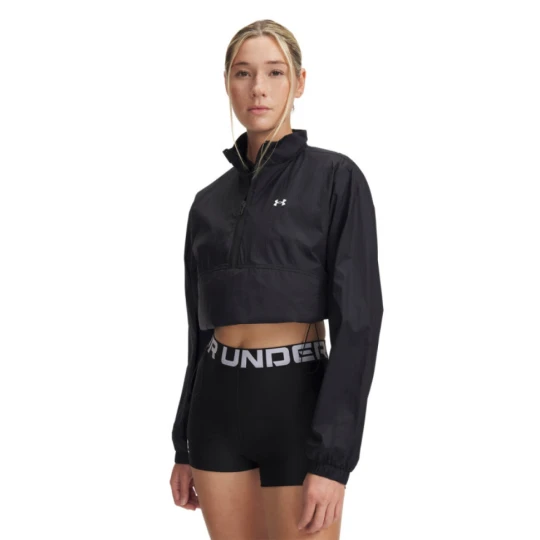Zdjęcie produktu Damska kurtka treningowa Under Armour UA Rival Woven HZ Anorak - czarna
