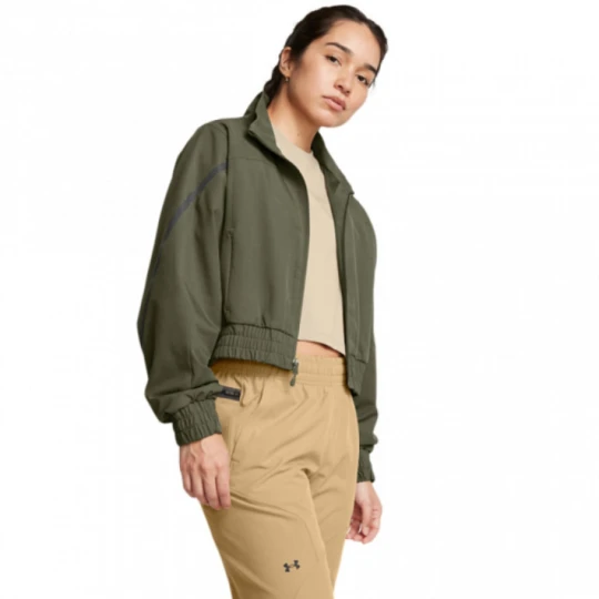 Zdjęcie produktu Damska kurtka treningowa Under Armour Unstoppable Crop Jacket - oliwkowa / khaki