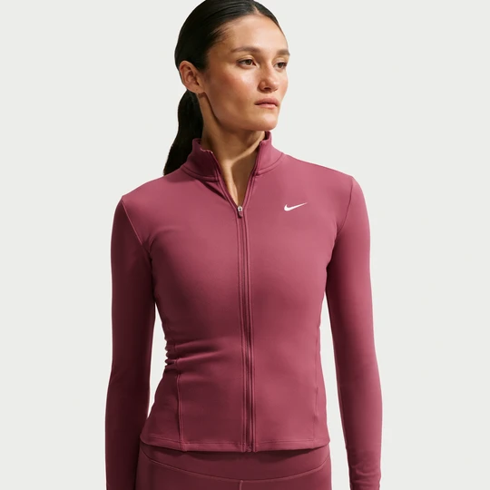Zdjęcie produktu Damska kurtka z zamkiem na całej długości Dri-FIT Nike One Fitted - Czerwony
