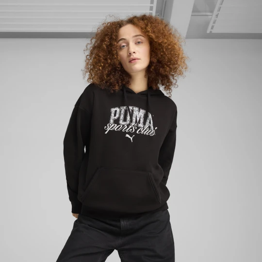 Zdjęcie produktu Damska luźna bluza z kapturem PUMA CLASS, Odzież, Czarny