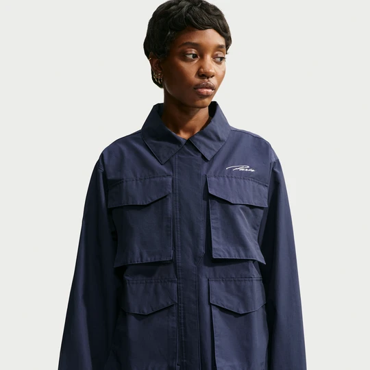Zdjęcie produktu Damska piłkarska kurtka typu cargo Nike Paris Saint-Germain Everything Wovens (wersja wyjazdowa) - Niebieski