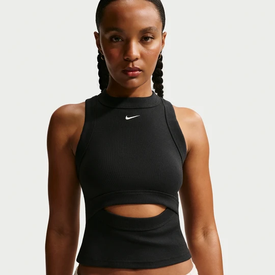 Zdjęcie produktu Damska przylegająca koszulka bez rękawów Nike Chill Knit - Czerń