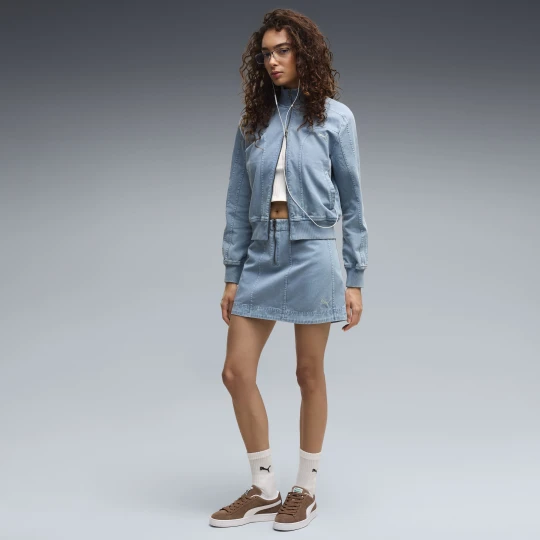 Zdjęcie produktu Damska spódnica z diagonalu FUTURE.PUMA.ARCHIVE Washed, Odzież, Niebieski