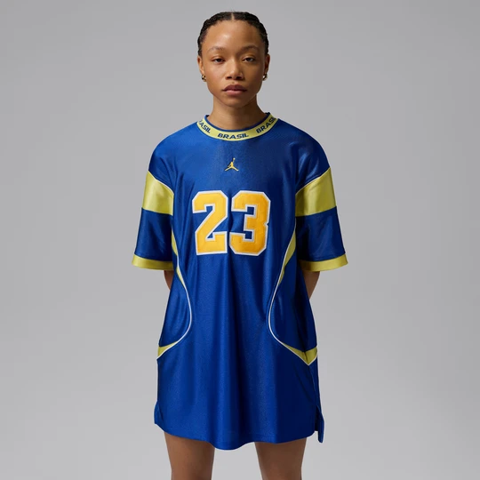 Zdjęcie produktu Damska sukienka Jordan Brooklyn Brazil Jersey - Niebieski