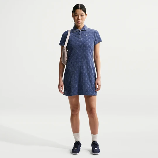 Zdjęcie produktu Damska sukienka Nike Chill Terry - Niebieski