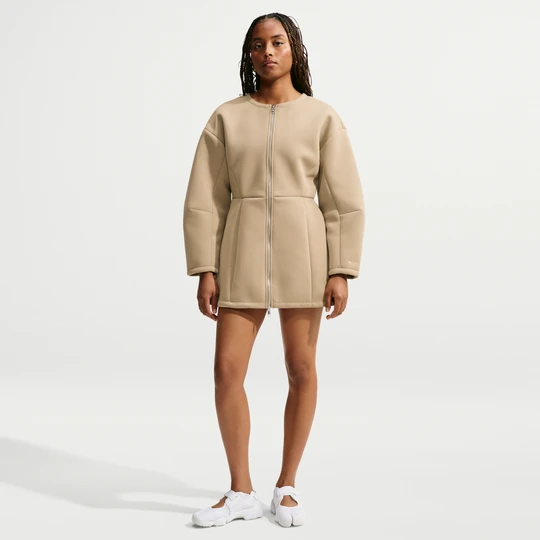 Zdjęcie produktu Damska sukienka o kroju oversize Nike Pregame Fleece - Brązowy