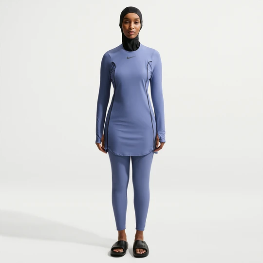 Zdjęcie produktu Damska sukienka zapewniająca pełną osłonę Nike Swim Victory - Niebieski