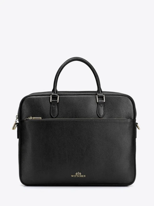 Zdjęcie produktu Damska torba na laptopa 15, 6" i dokumenty ze skóry naturalnej czarna Wittchen