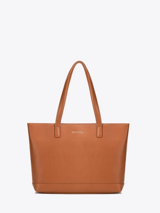 Zdjęcie produktu Damska torba na laptopa 15, 6" z imitacji skóry brązowa Wittchen
