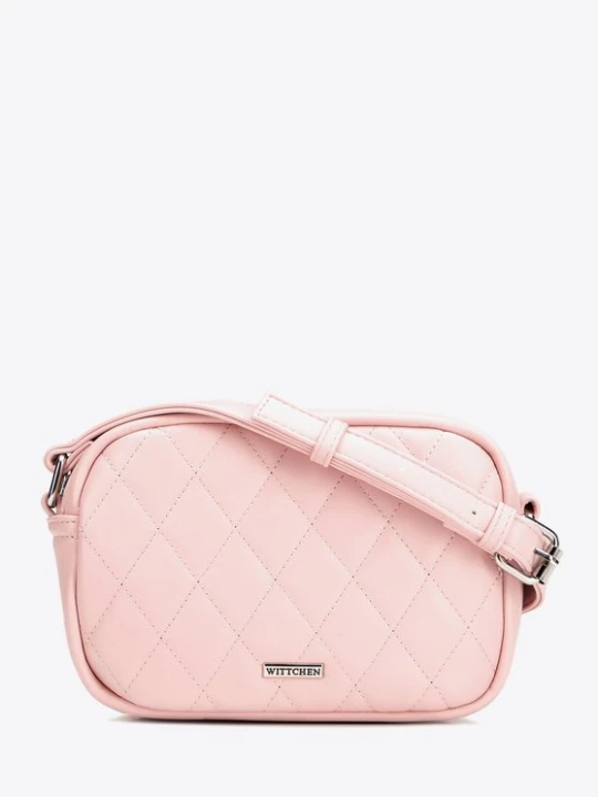 Zdjęcie produktu Damska torebka crossbody z imitacji skóry różowa Wittchen
